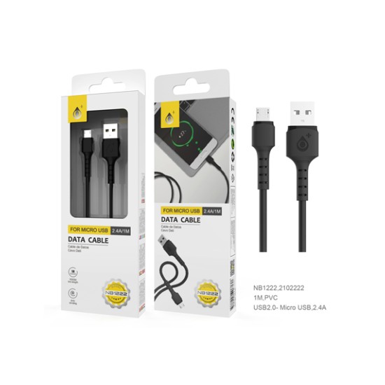 ONEPLUS MICRO DATA CABLE NB1222 2.4A 1M BLACK